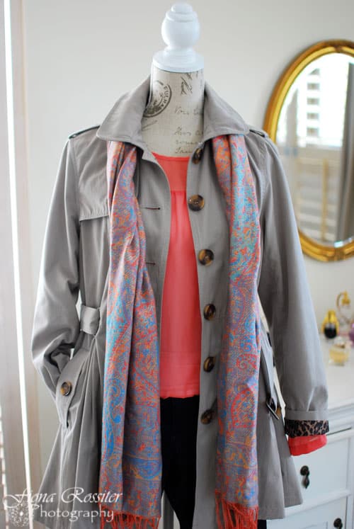 Trench-Coat-Coral-Blouse-&-