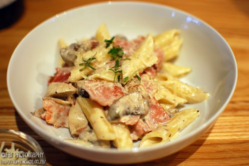 Bacon Mushroom Pasta Recipe