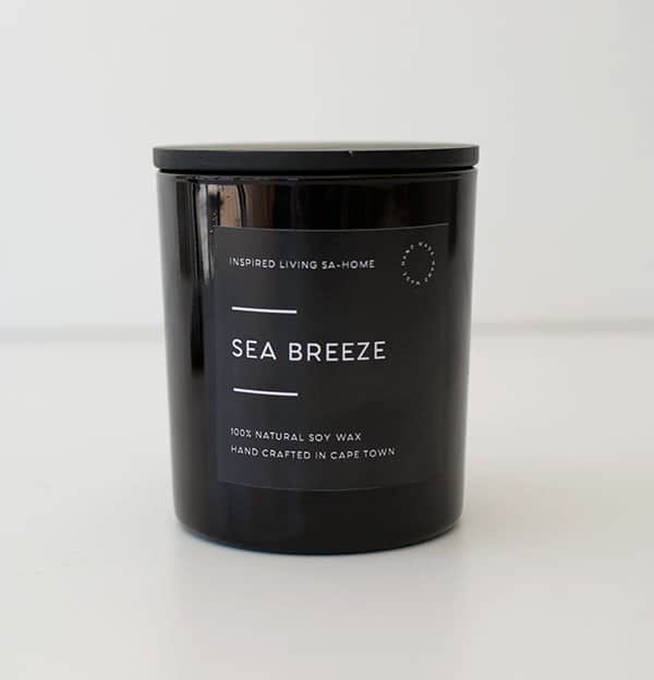 Black Glass Soy Candle - Sea Breeze