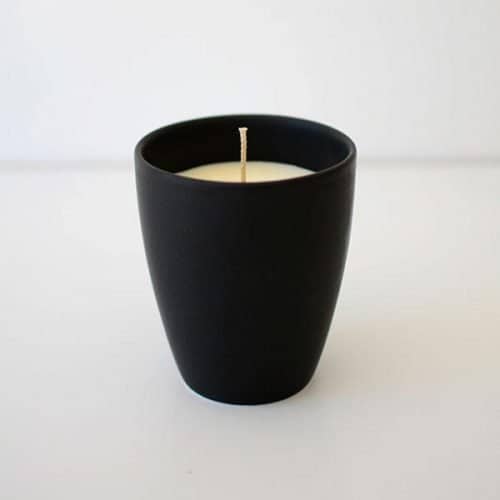 Large Ceramic Soy Candle-Matte Black