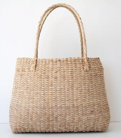 Handwoven Natural Bamboo Picnic Basket