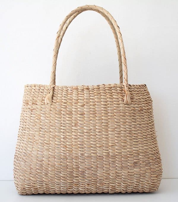 Handwoven Bamboo Picnic Basket - Natural