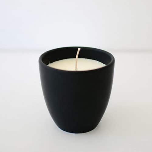 Black Ceramic Candle Medium