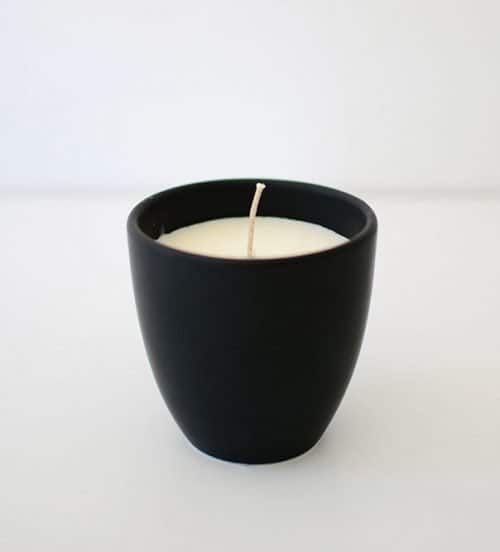 Black Ceramic Candle Medium