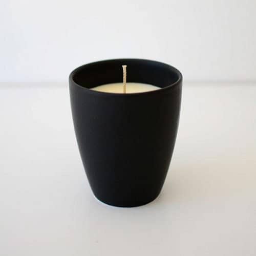 Large Ceramic Candle-Matte Black