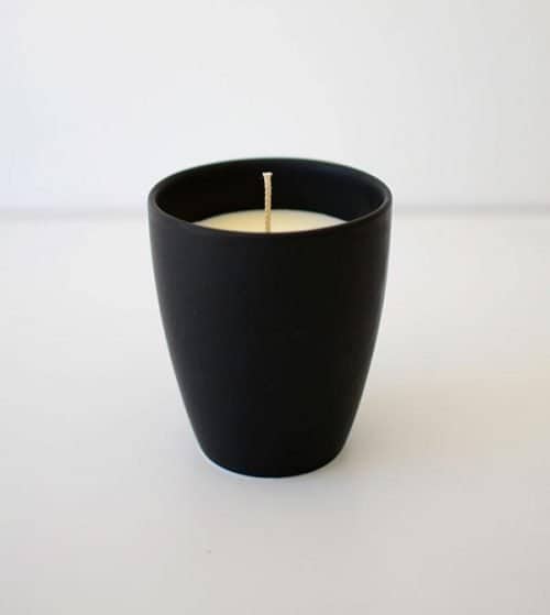 Large Ceramic Candle-Matte Black